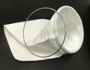 Filter bags with steel Ring